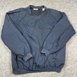 VTG Slazenger Pullover Windbreaker Golf Jacket Mens Medium Blue Lined Hong Kong‎